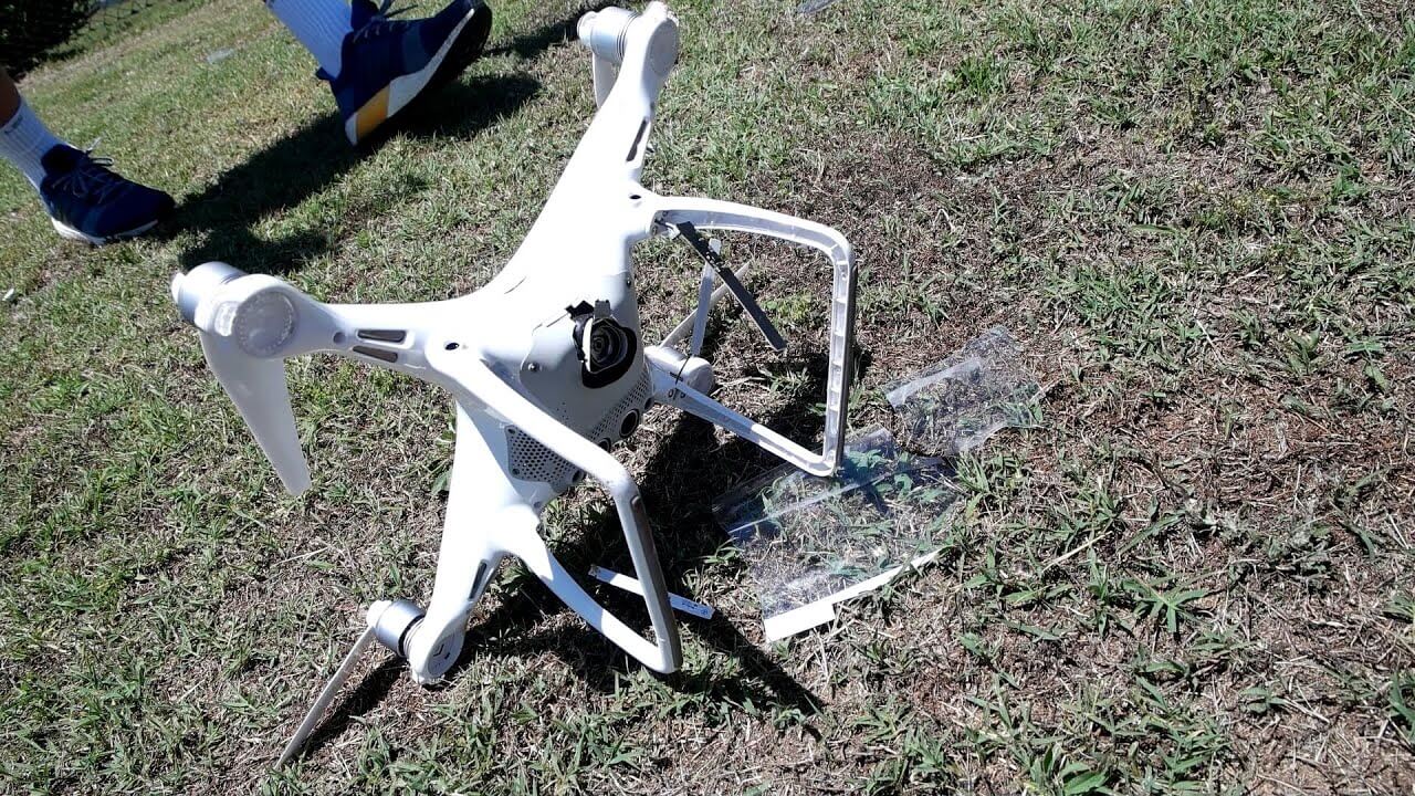 Drone crashes sag harbor crash sidewalk onto